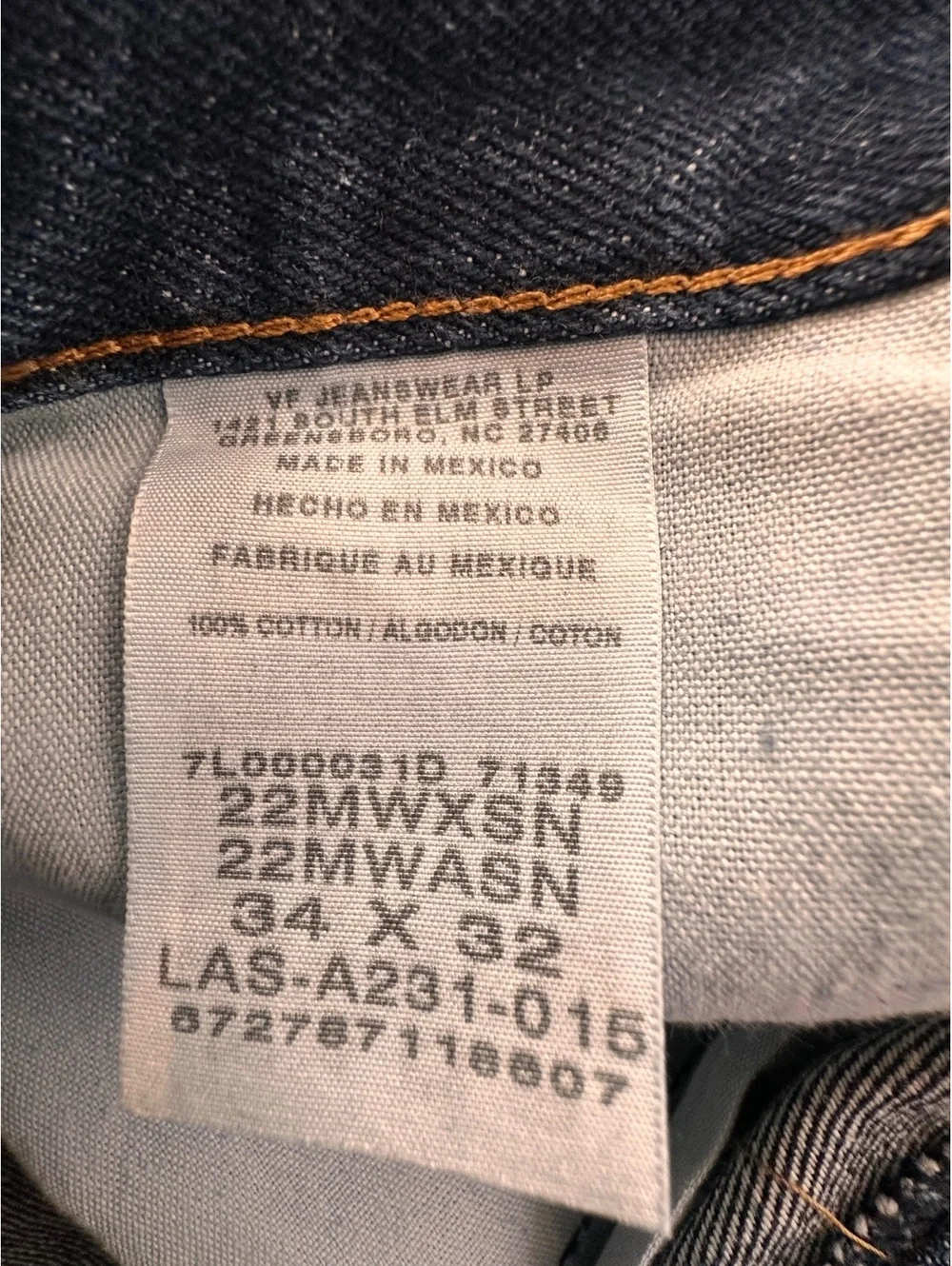 Twenty X Twenty Jeans Men’s 34x32 Dark Wash Straight Leg Vintage Denim